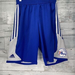 Philadelphia 76ers Team Issued Adidas Basketball Shorts, Size Medium